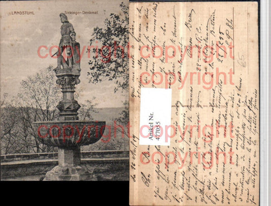 477055,Landstuhl Sickinger-Denkmal Statue Brunnen