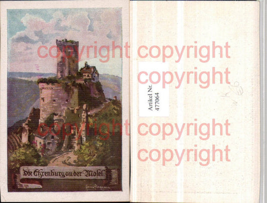 477064,Künstler AK Heinz Pinggera Ehrenburg Burg an d. Mosel b. Brodenbach