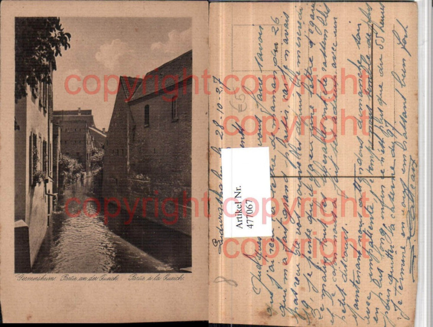 477067,Germersheim Partie an d. Queich Kanal Fluss