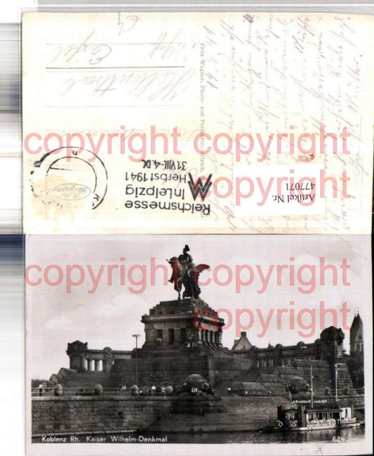 477071,Koblenz am Rhein Kaiser Wilhelm-Denkmal Statue