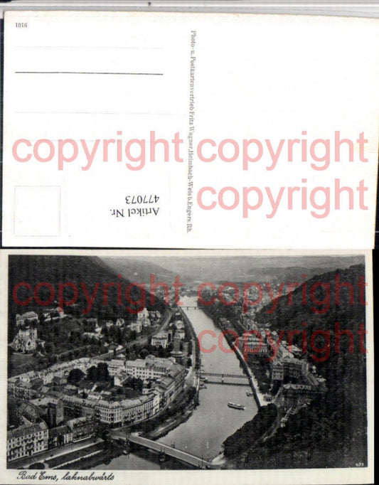 477073,Bad Ems Teilansicht Fluss Brücke