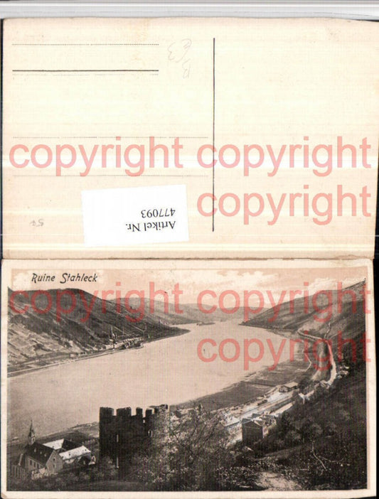 477093,Ruine Stahleck b. Bacharach am Rhein Fluss