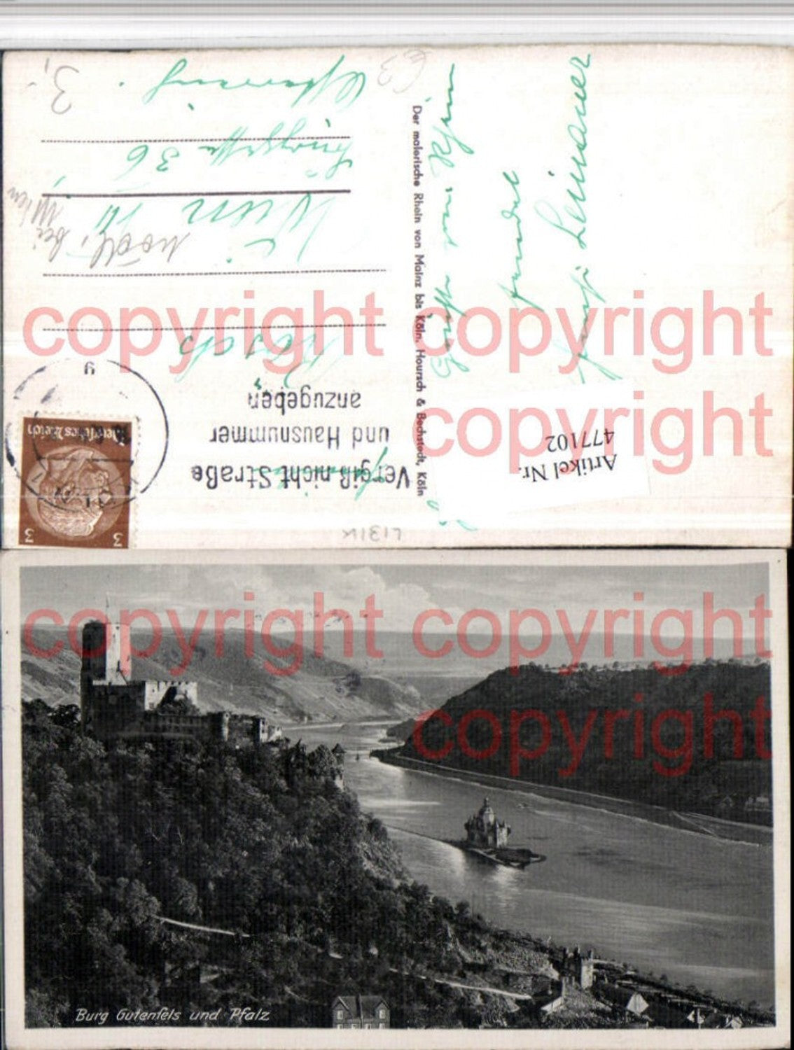 477102,Burg Gutenfels u. Pfalzgrafenstein b. Kaub am Rhein