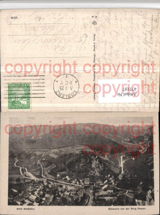 477107,Bad Nassau Totale Scheuern von d. Burg