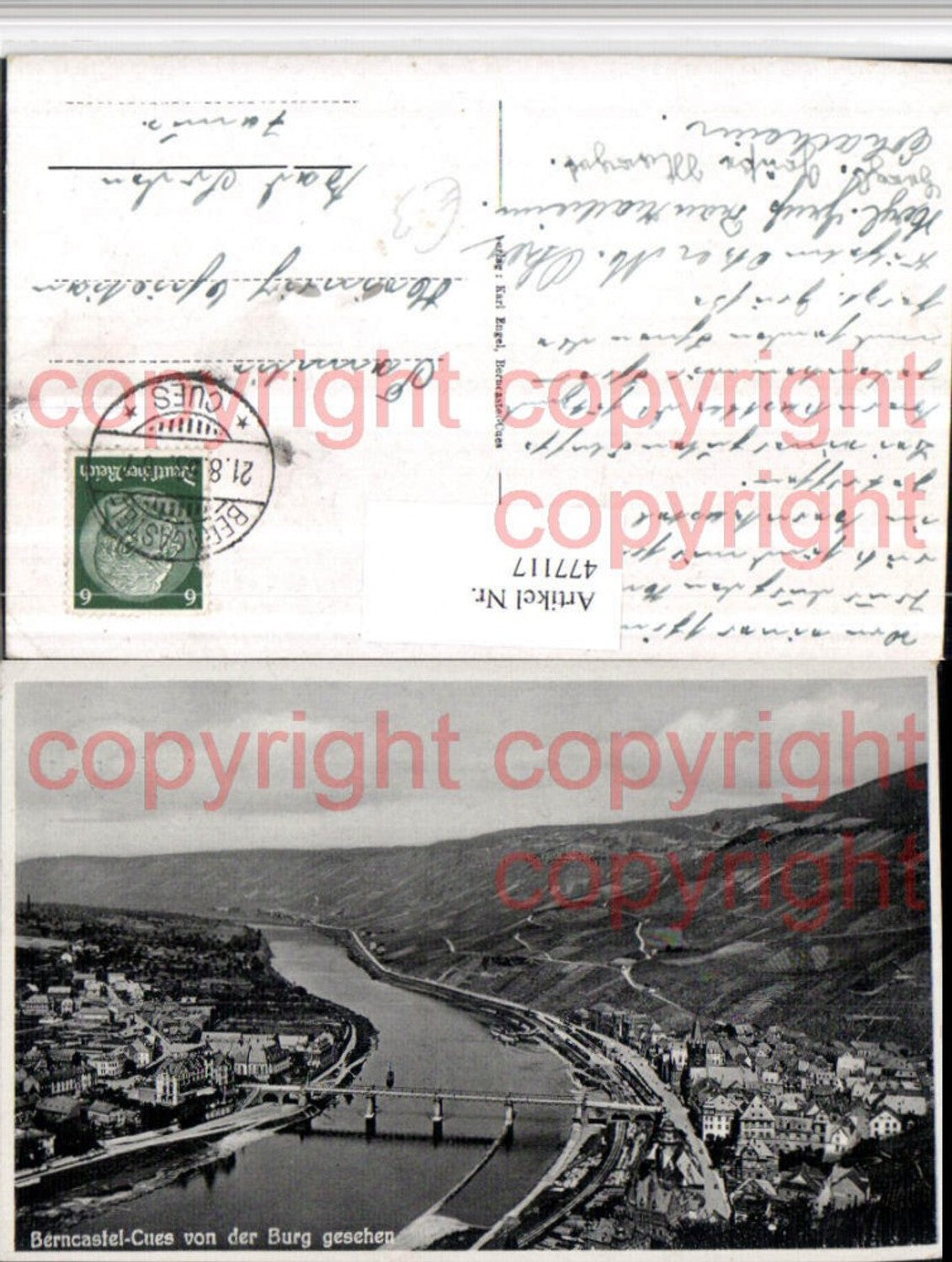 477117,Bernkastel-Kues Totale von d. Burg