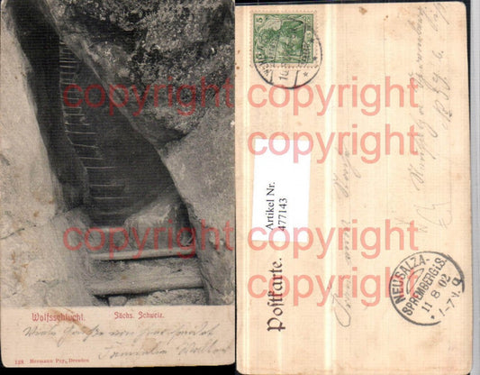 477143,Sächsische Schweiz Wolfsschlucht b. Hohnstein pub Hermann Poy 128