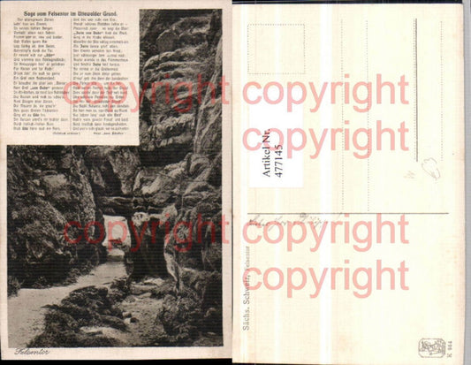 477145,Sächsische Schweiz Felsentor b. Rathen Schandau Text