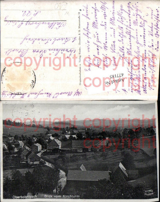 477185,Oberbobritzsch b. Bobritzsch-Hilbersdorf vom Kirchturm Teilansicht