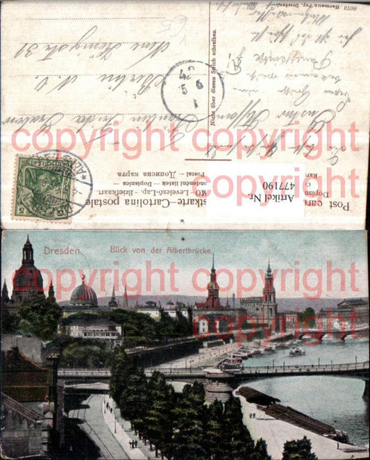 477190,Dresden Teilansicht von d. Albertbrücke Brücke pub Hermann Poy 6073
