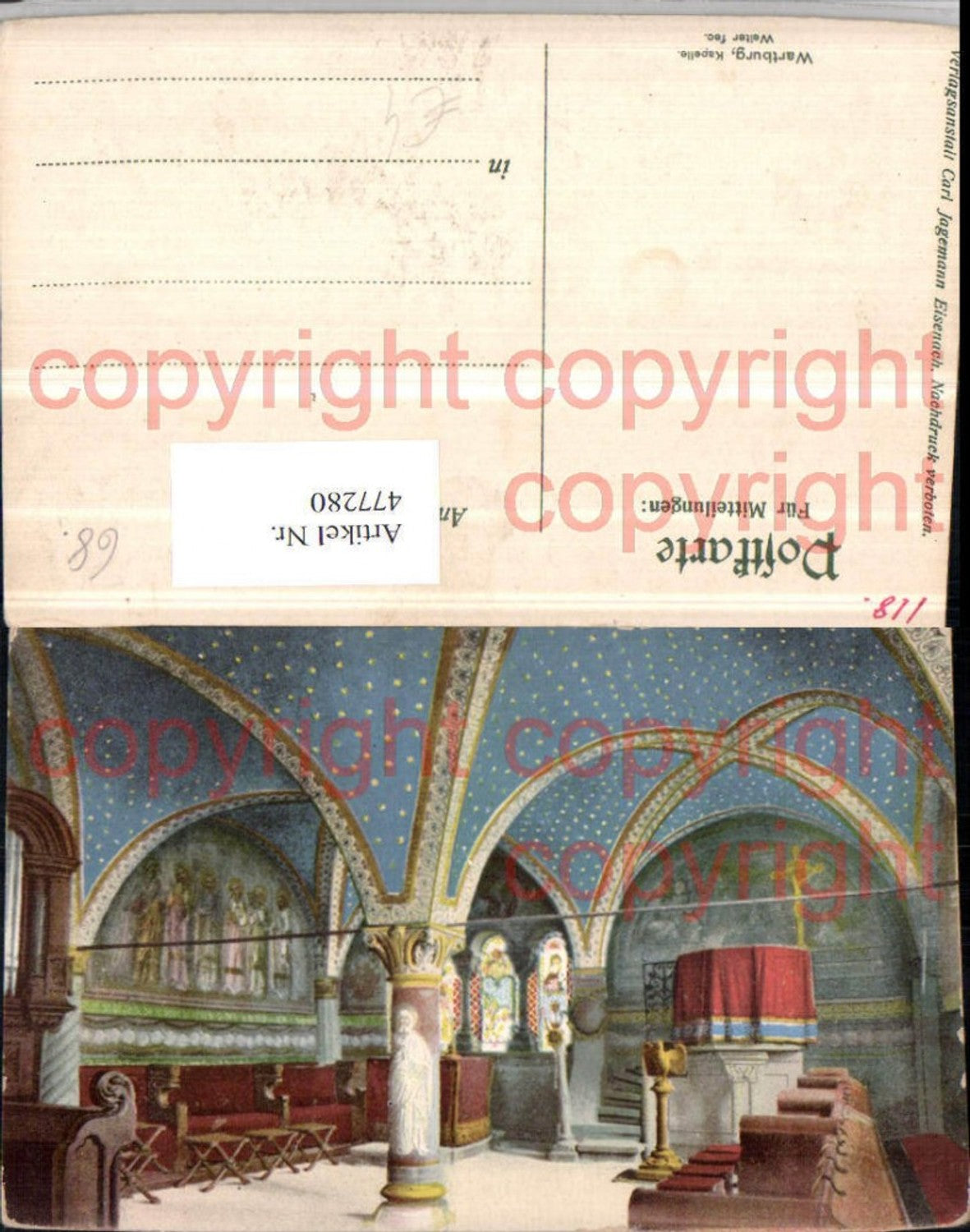 477280, Eisenach Wartburg Chapel Interior view