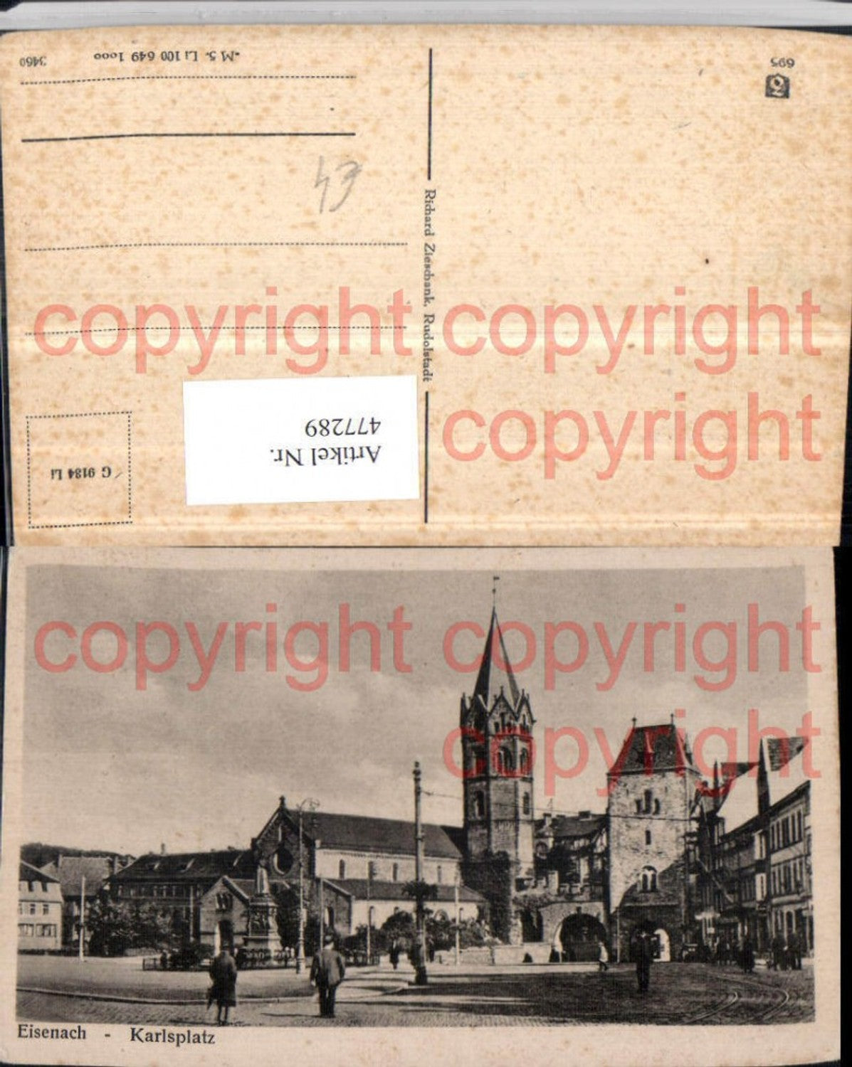 477289, Eisenach Karlsplatz Square Church Tower