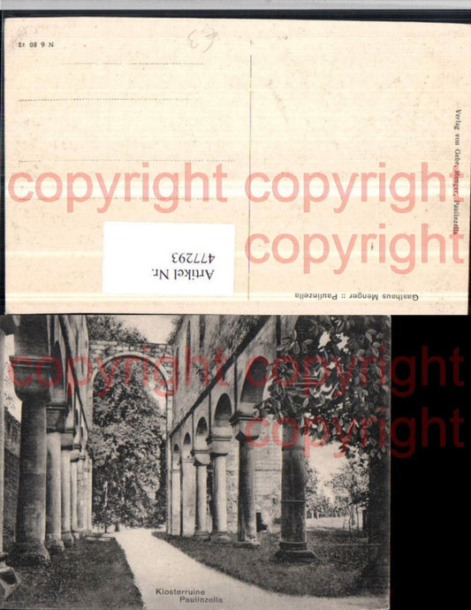 477293, Paulinzella Monastery Ruins near Rottenbach, Arcades, Columns