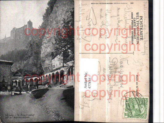 477835,Salzburg St. Peter Friedhof m. Maximus-Kapelle u. Festung