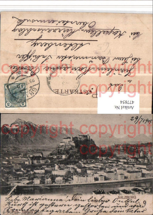 477854,Salzburg Totale m. Festung Bergkulisse pub G. Baldi 115