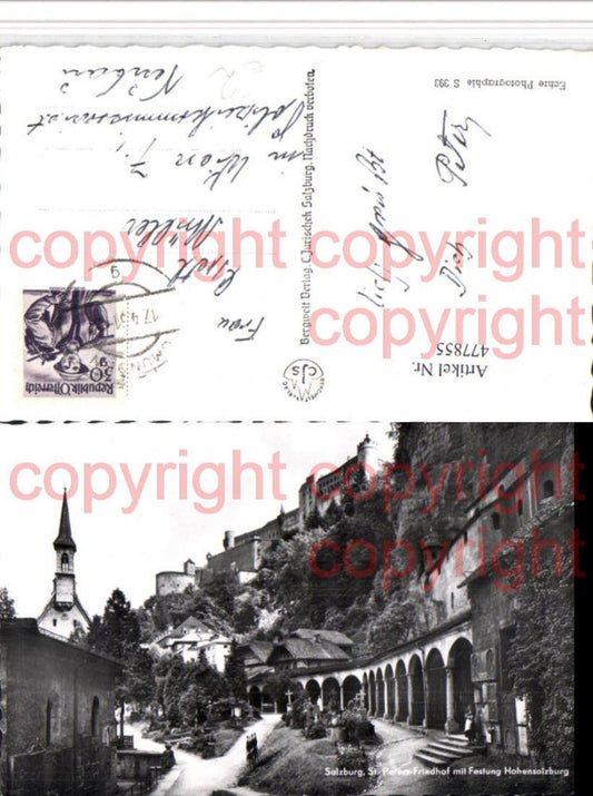 477855,Salzburg St. Peter Friedhof m. Festung Hohensalzburg