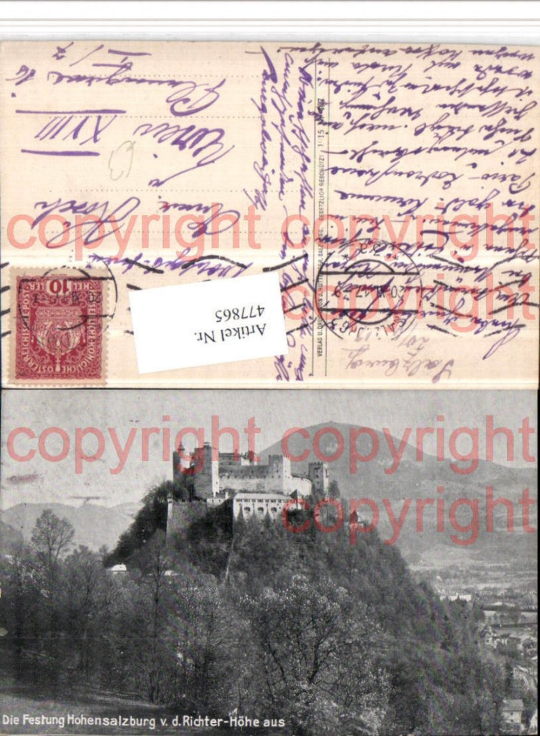 477865,Salzburg Festung Hohensalzburg von d. Richter-Höhe