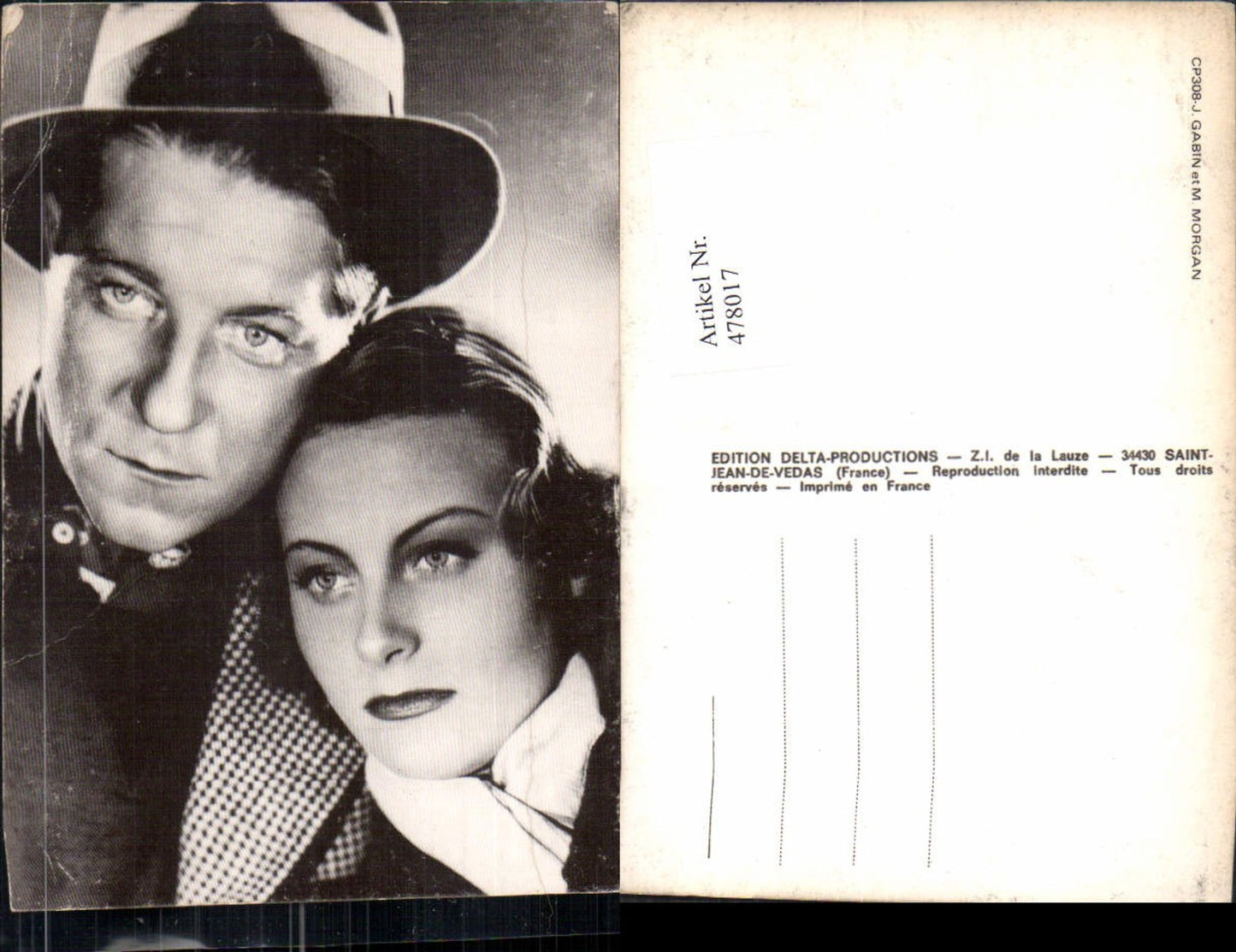 478017,Schauspieler J. Gabin und M. Morgan