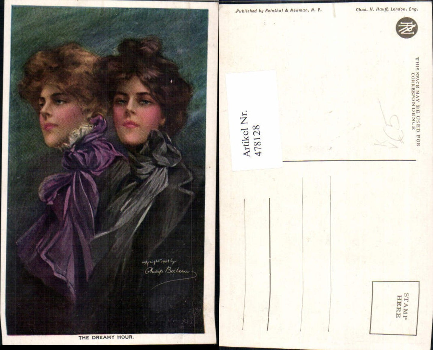 478128, Artist Ak Philip Boileau Women The Dreamy Hour pub Reinthal &amp; Newmann