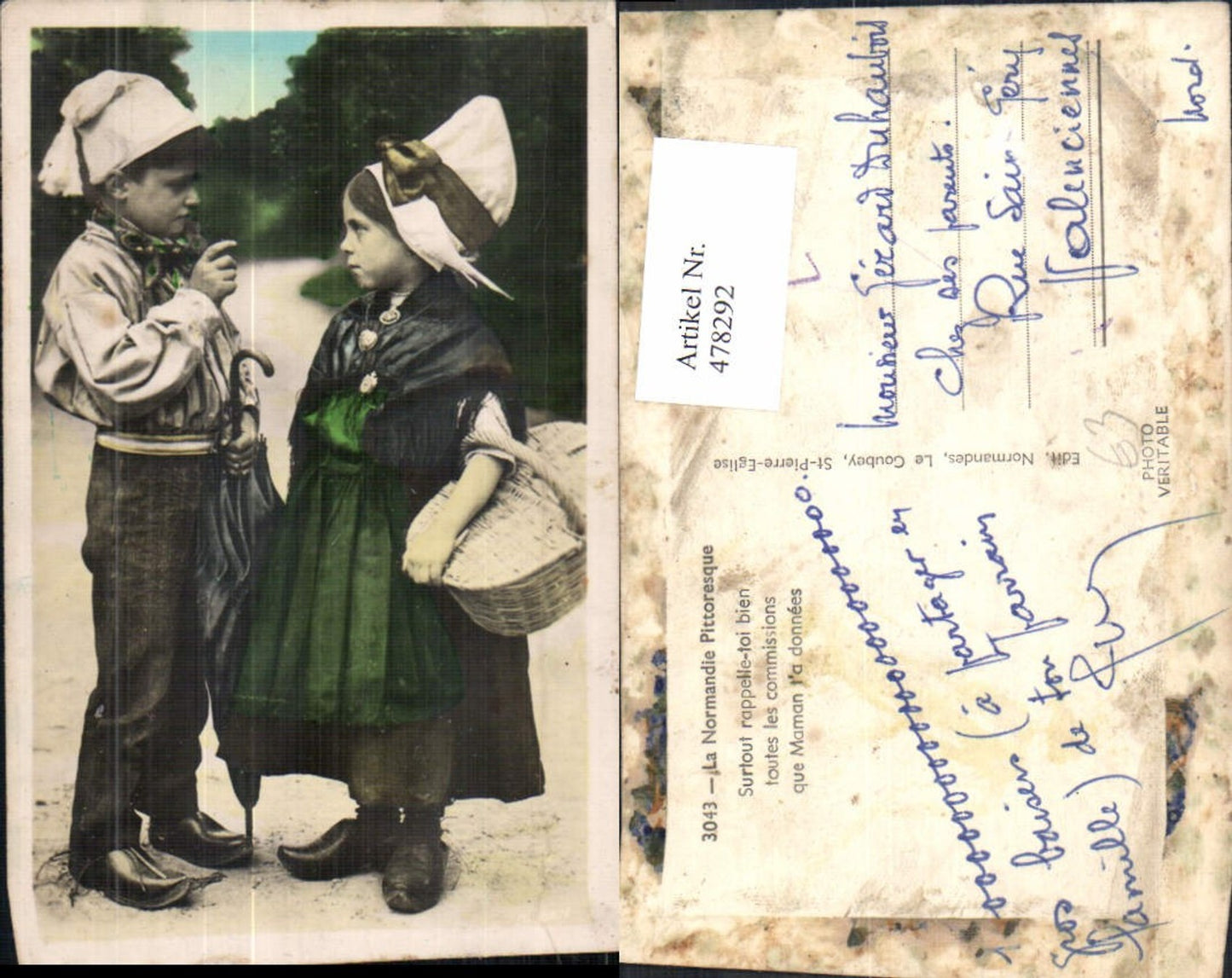478292,Kinder i. Tracht Niederlande Korb Schirm