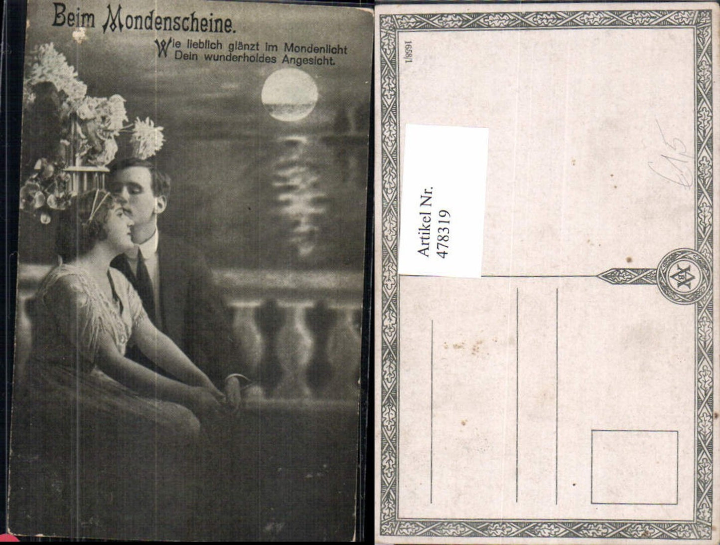 478319,Paar Liebe Beim Mondenscheine Mond Text