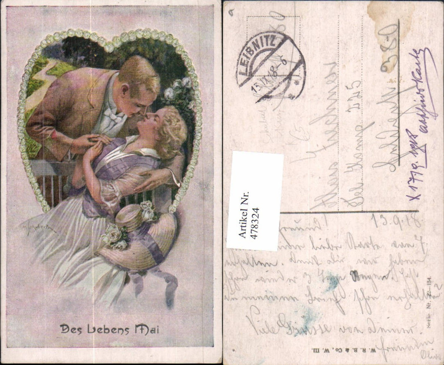 478324,Künstler Ak H. Schubert Des Lebens Mai Paar Liebe Händchenhalten