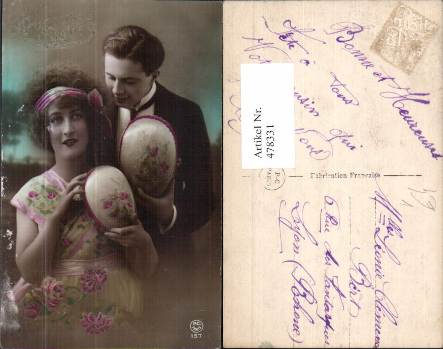 478331,Paar Verliebte Blicke Ostereier Eier Liebe pub P.C. Paris 157