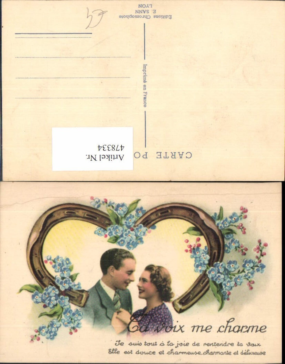 478334,Paar Portrait Frau Mann Hufeisen Liebe Vergissmeinnicht Ed voix me charme