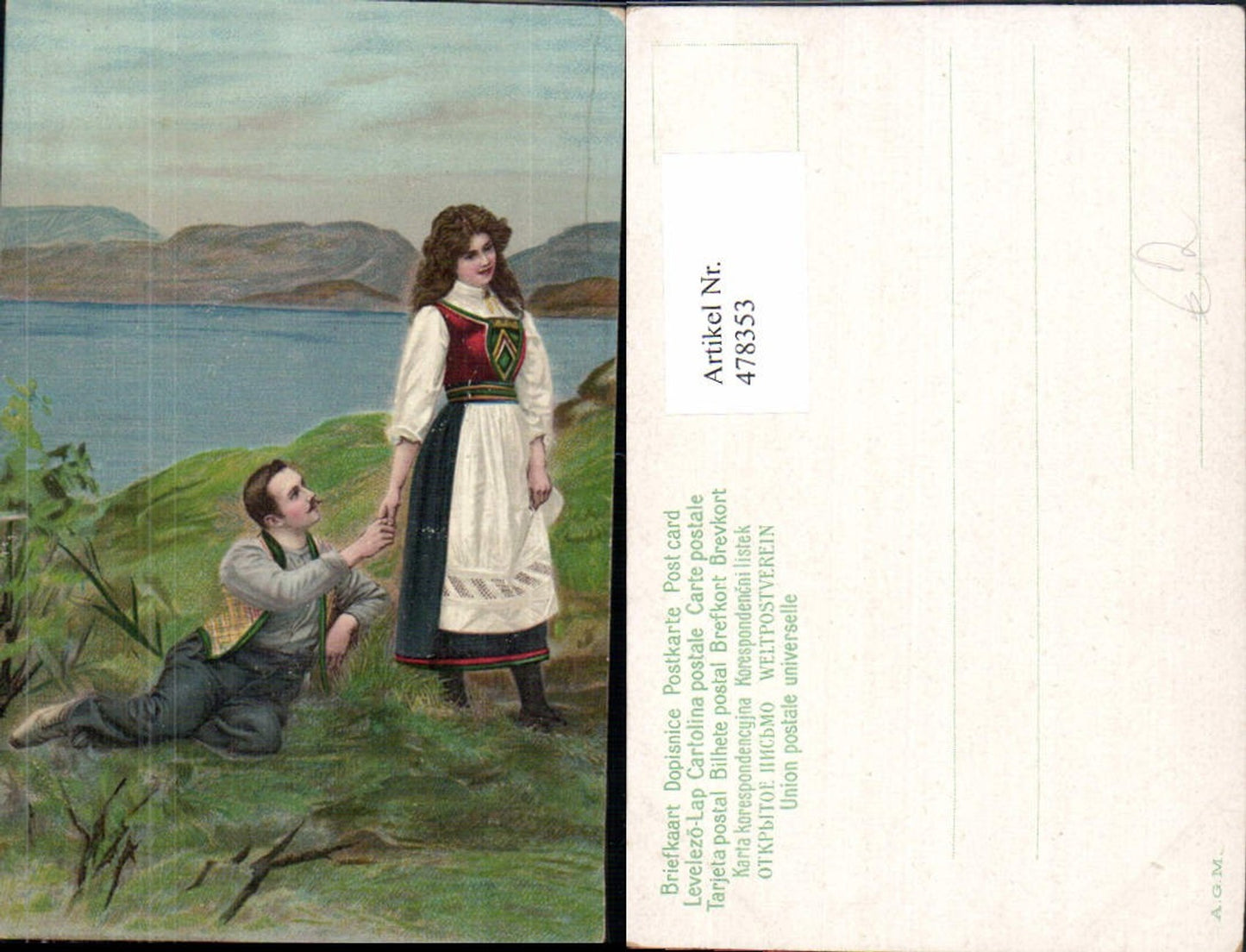 478353,Künstler Ak Paar Händchenhalten Liebe