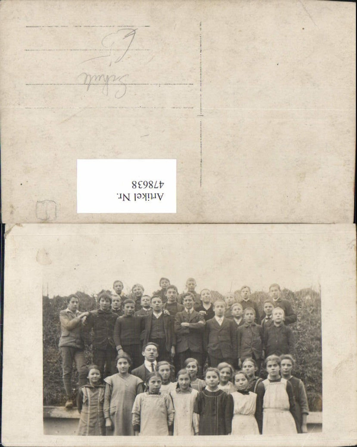 478638,Foto Ak Gruppenbild Kinder Schule Lehrer Schulklasse