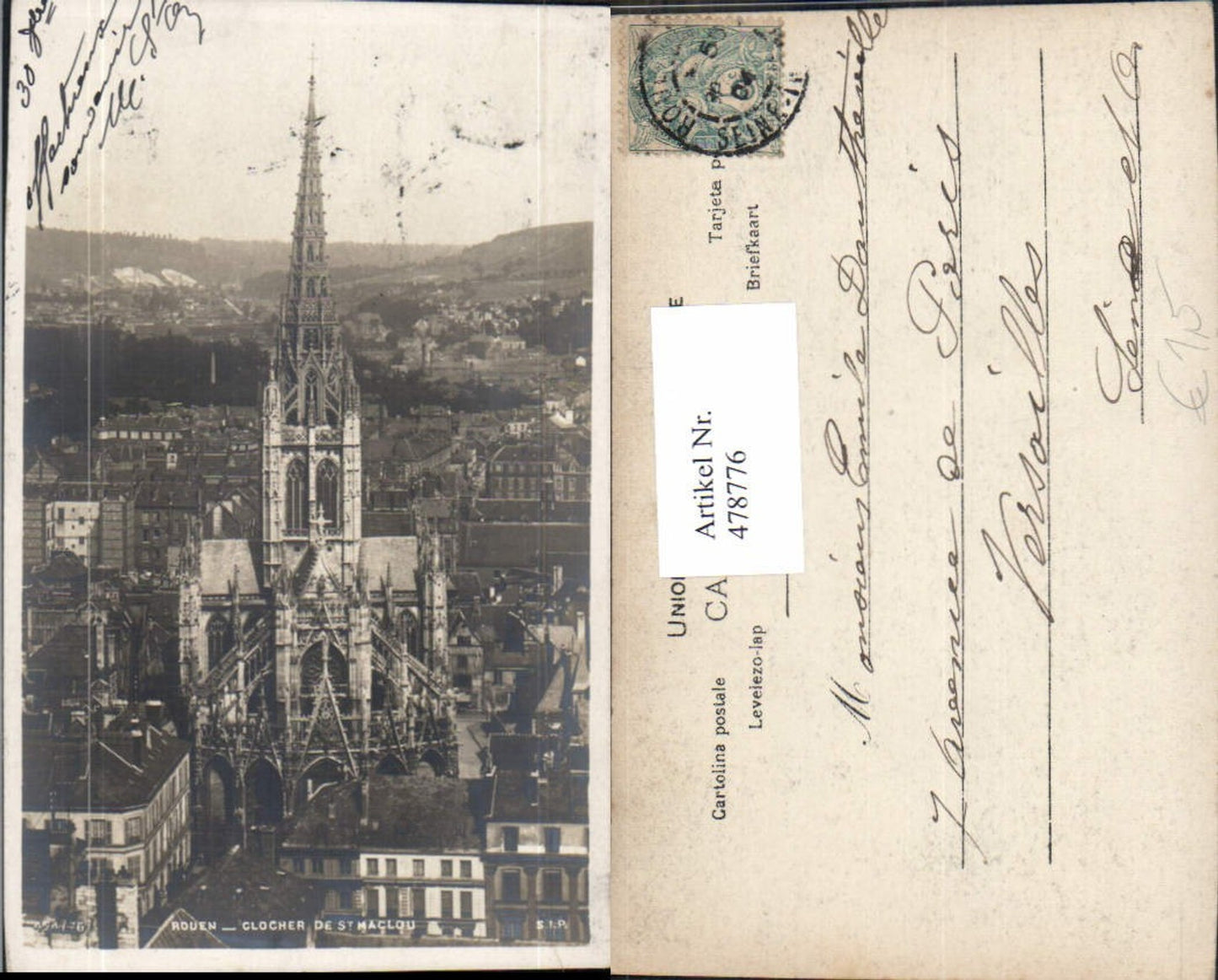 478776,Kirche Rouen Clocher de St Maclou