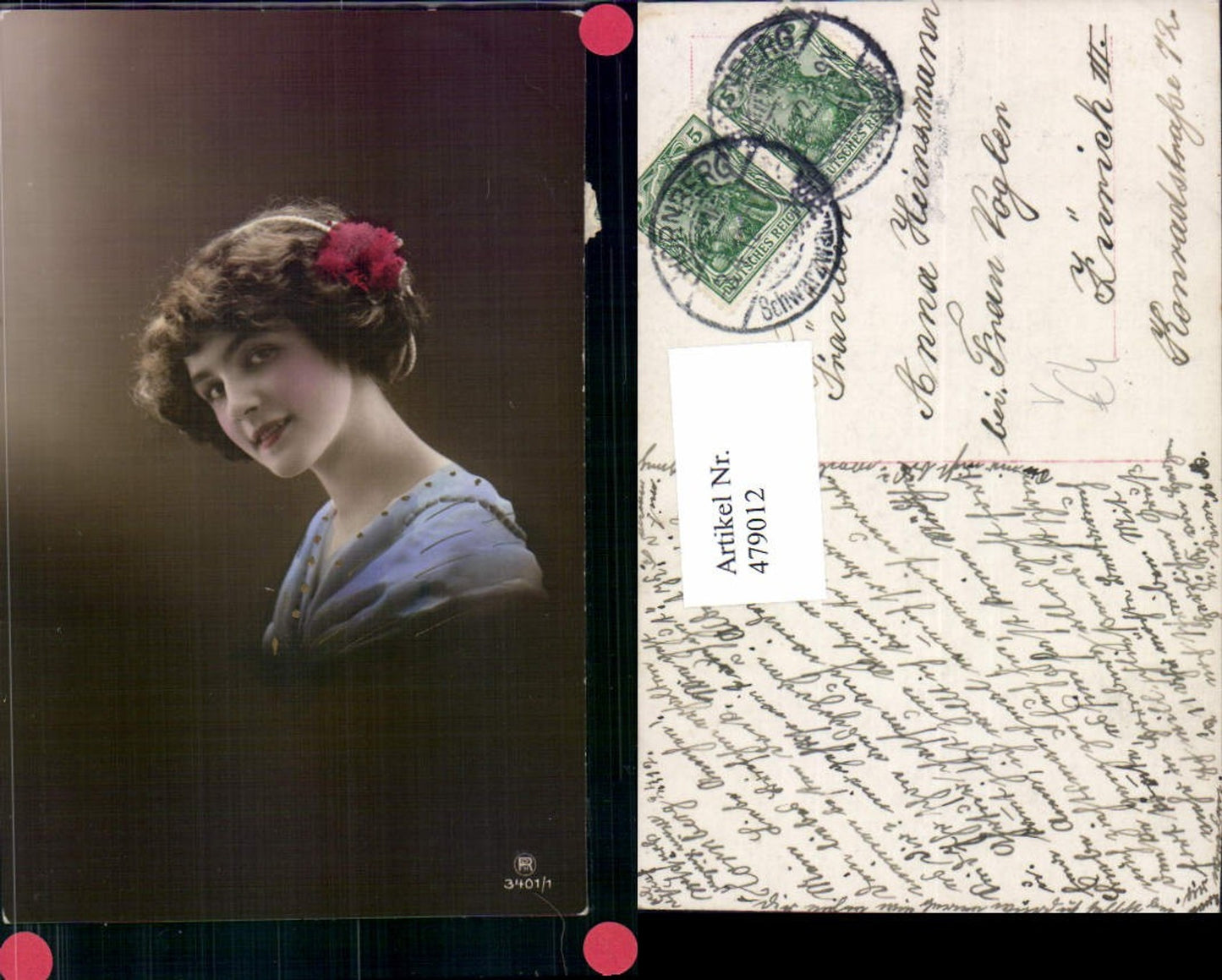 479012,Frau Lockenkopf Haarband Portrait pub RPH 3401/1