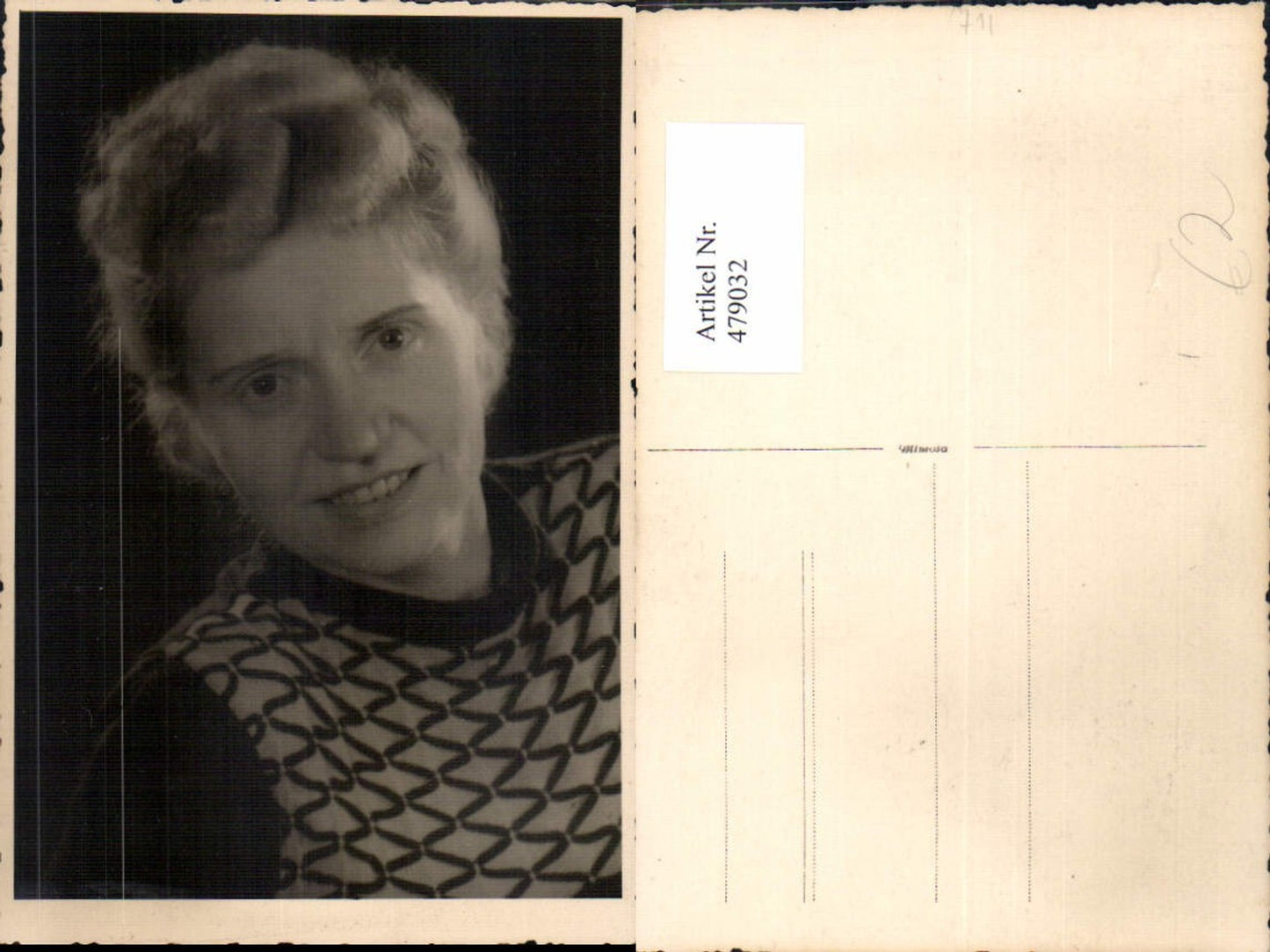 479032,Foto Ak Frau Blond Portrait