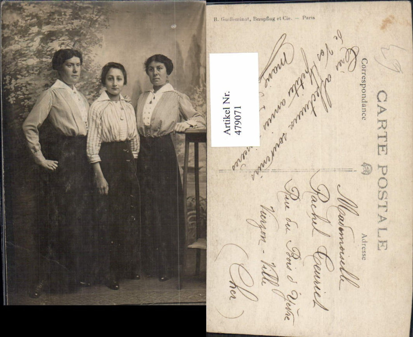 479071,Foto Ak Drei Frauen Rock u. Bluse