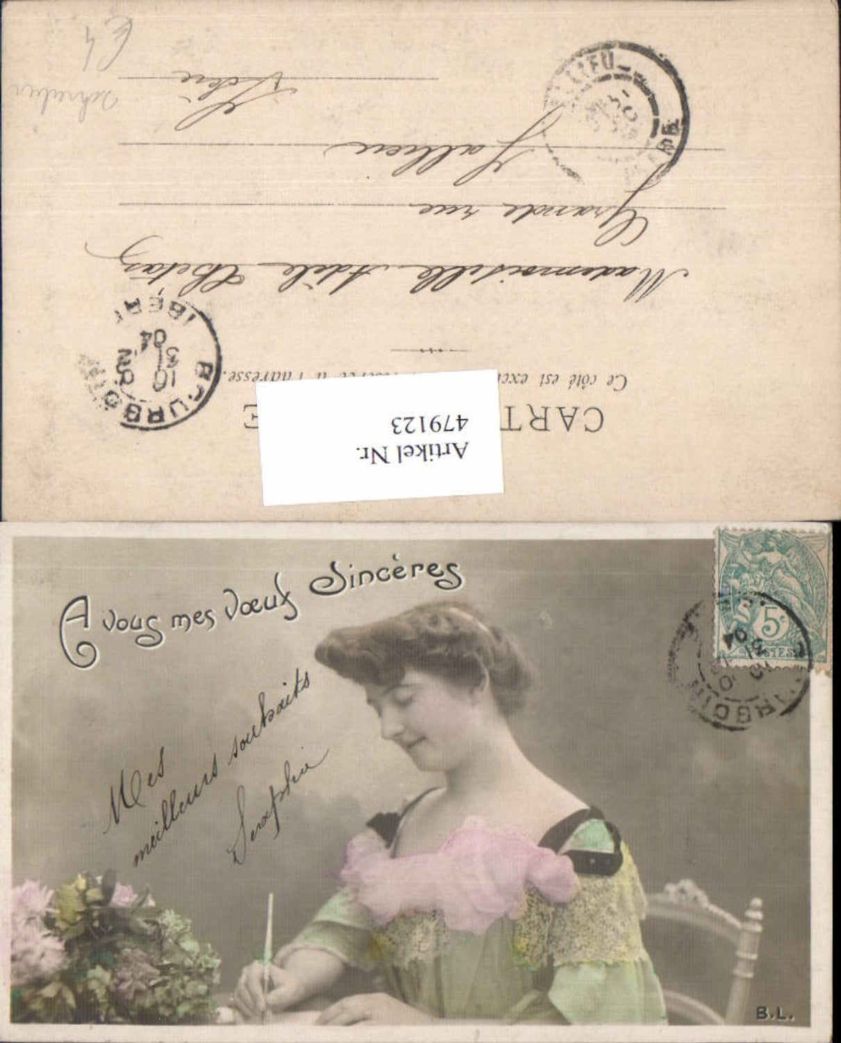 479123,Frau b. Schreiben Haarband Blumen