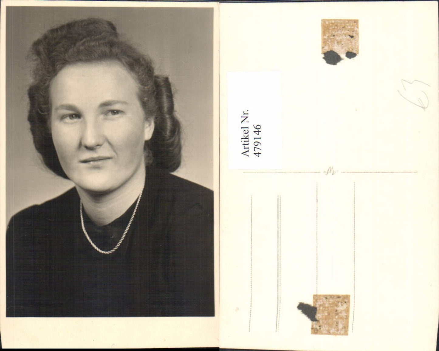 479146,Foto Ak Frau Portrait Halskette