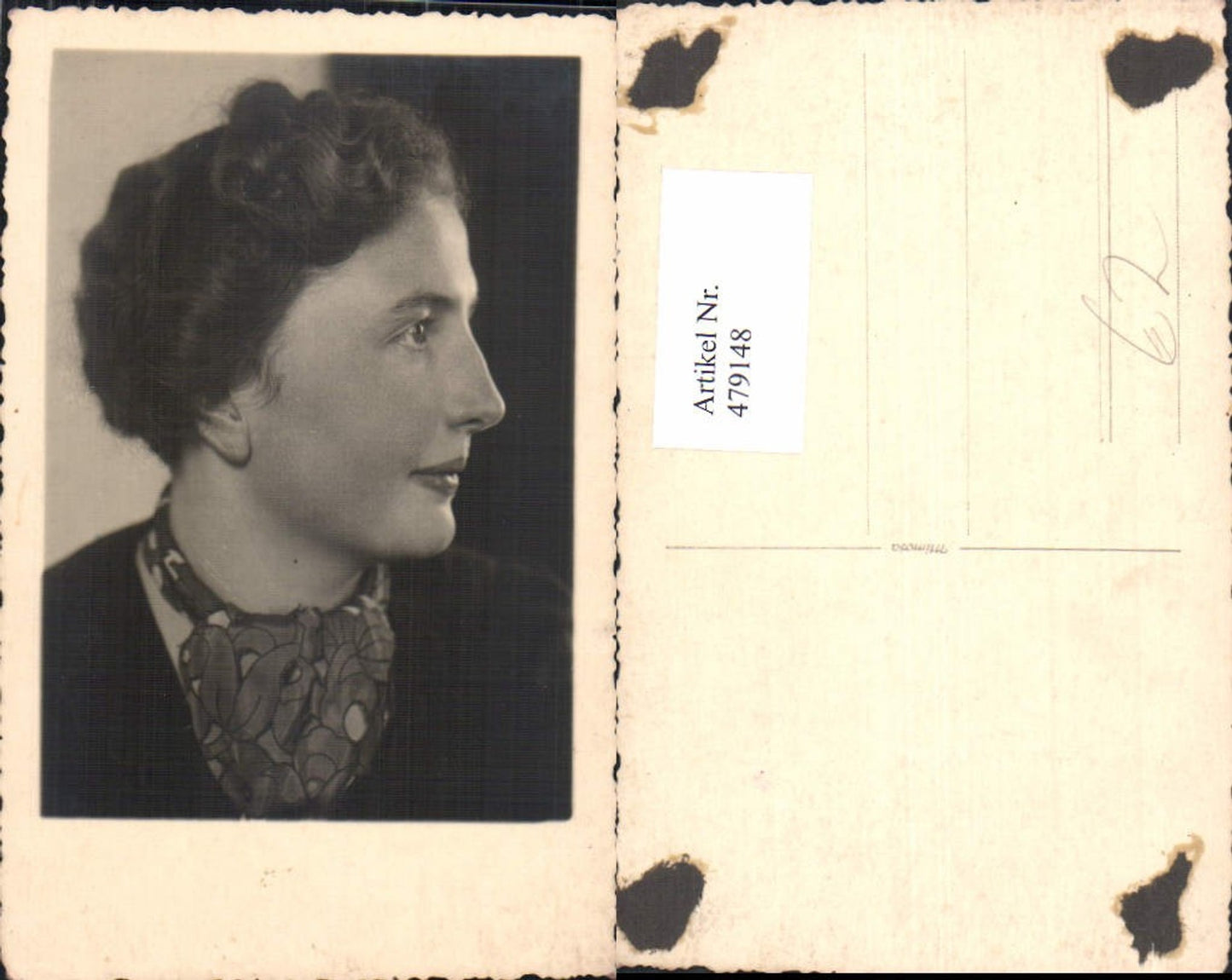 479148,Foto Ak Frau Portrait Halstuch