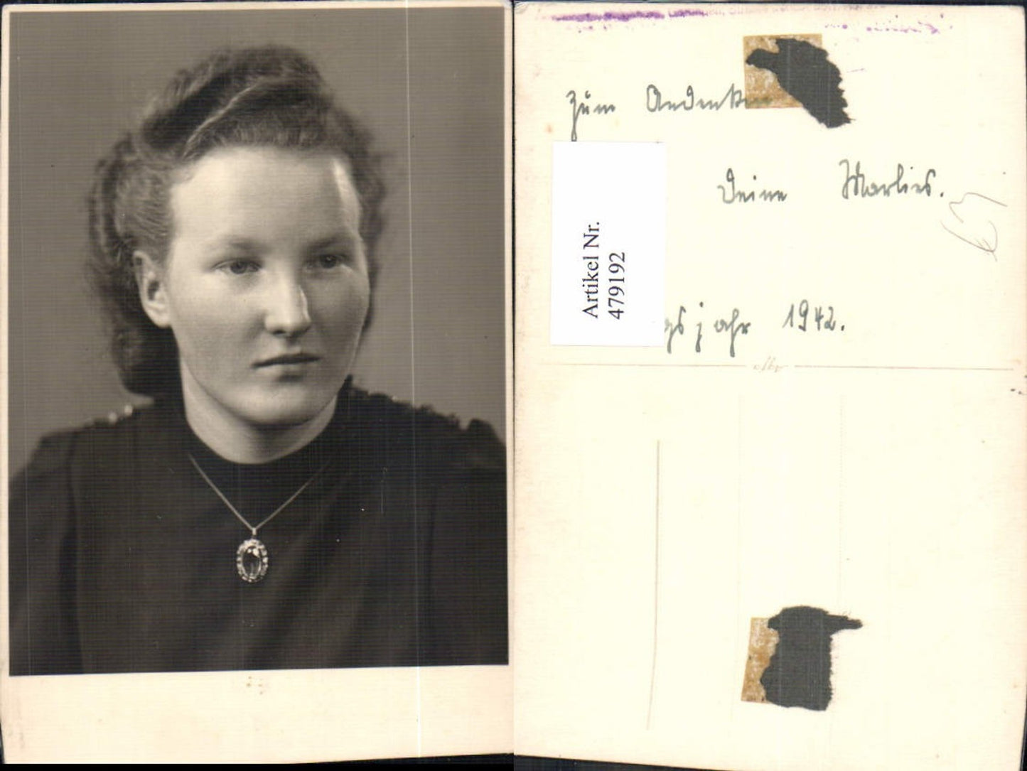 479192,Foto Ak Frau Portrait Halskette Schmuck