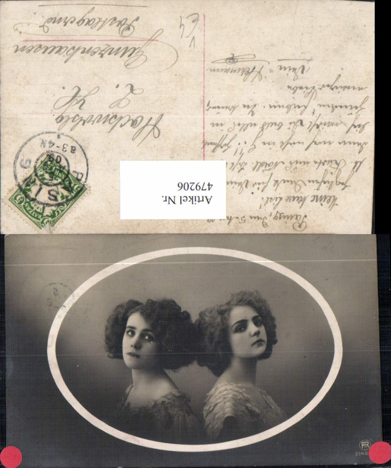 479206,Frauen Lockenkopf Portrait Passepartout pub RPH 2140/6