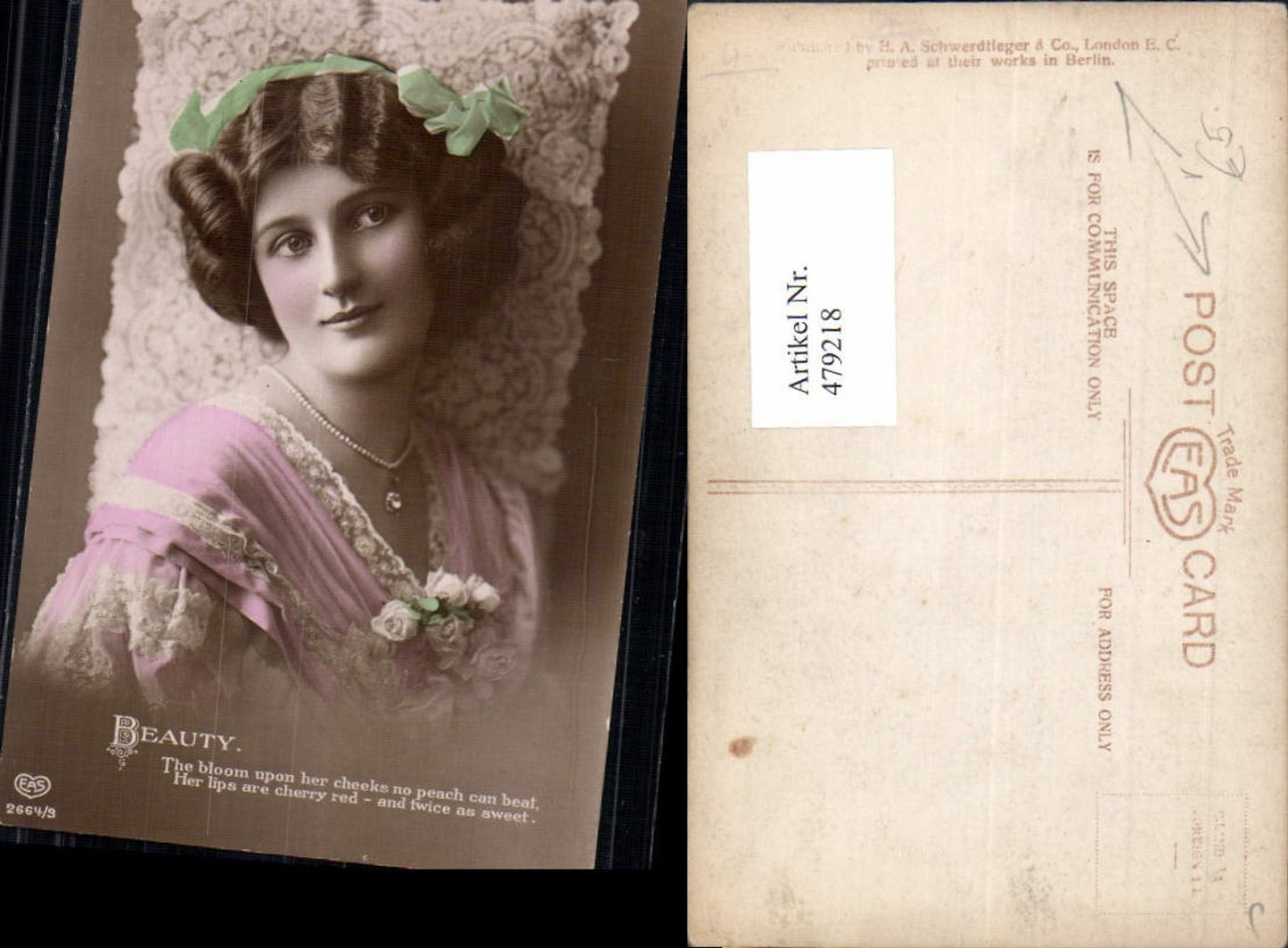 479218,Frau Lockenkopf Haarband Schleife Halskette Beauty pub EAS 2664/3