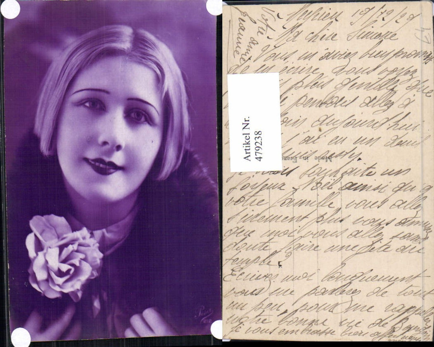 479238,Frau Pelzmode Pelzkragen Pelz Rose Blume Portrait