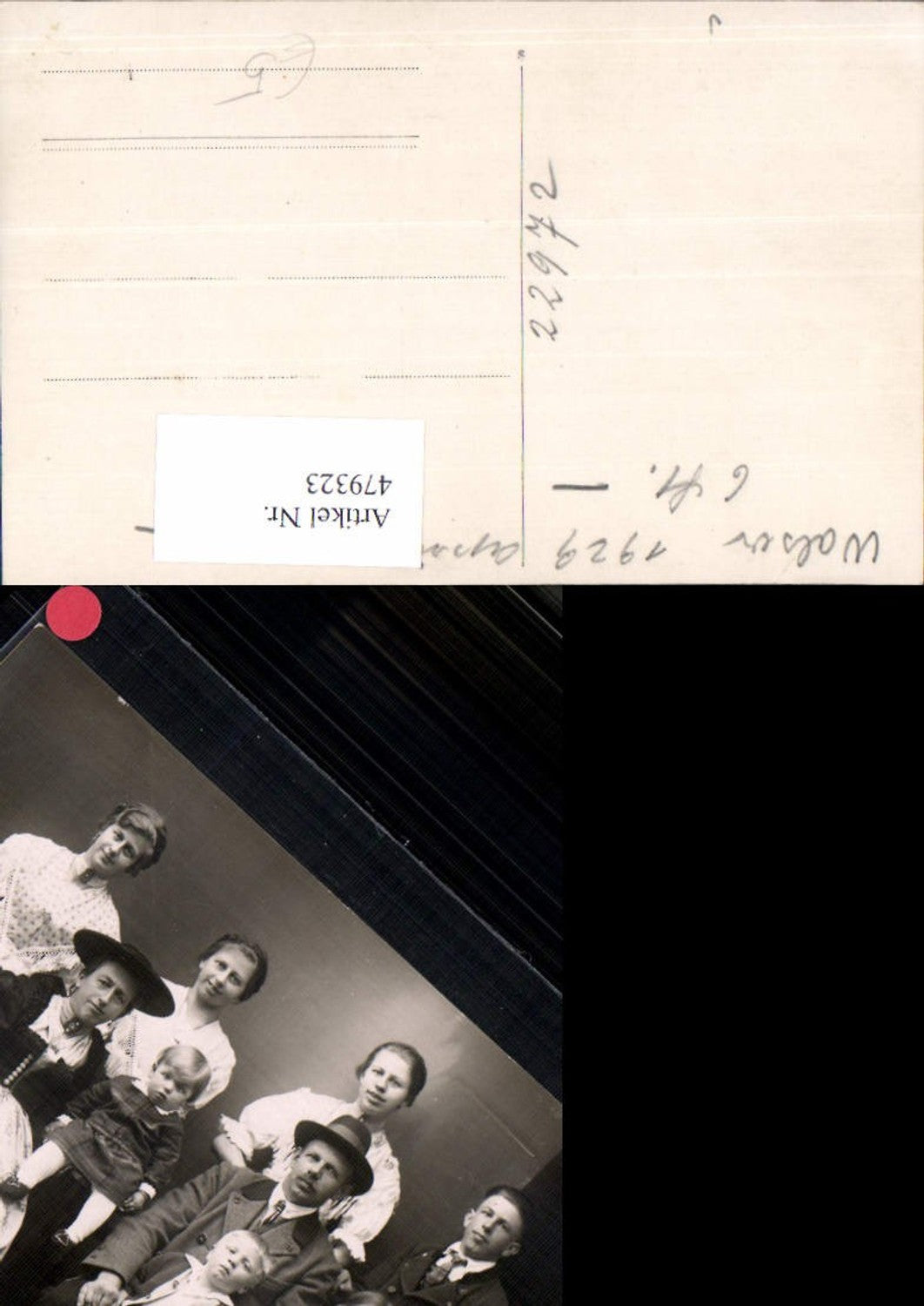 479323,Foto Ak Gruppe Familie in Tracht Zöpfe Walser 1929