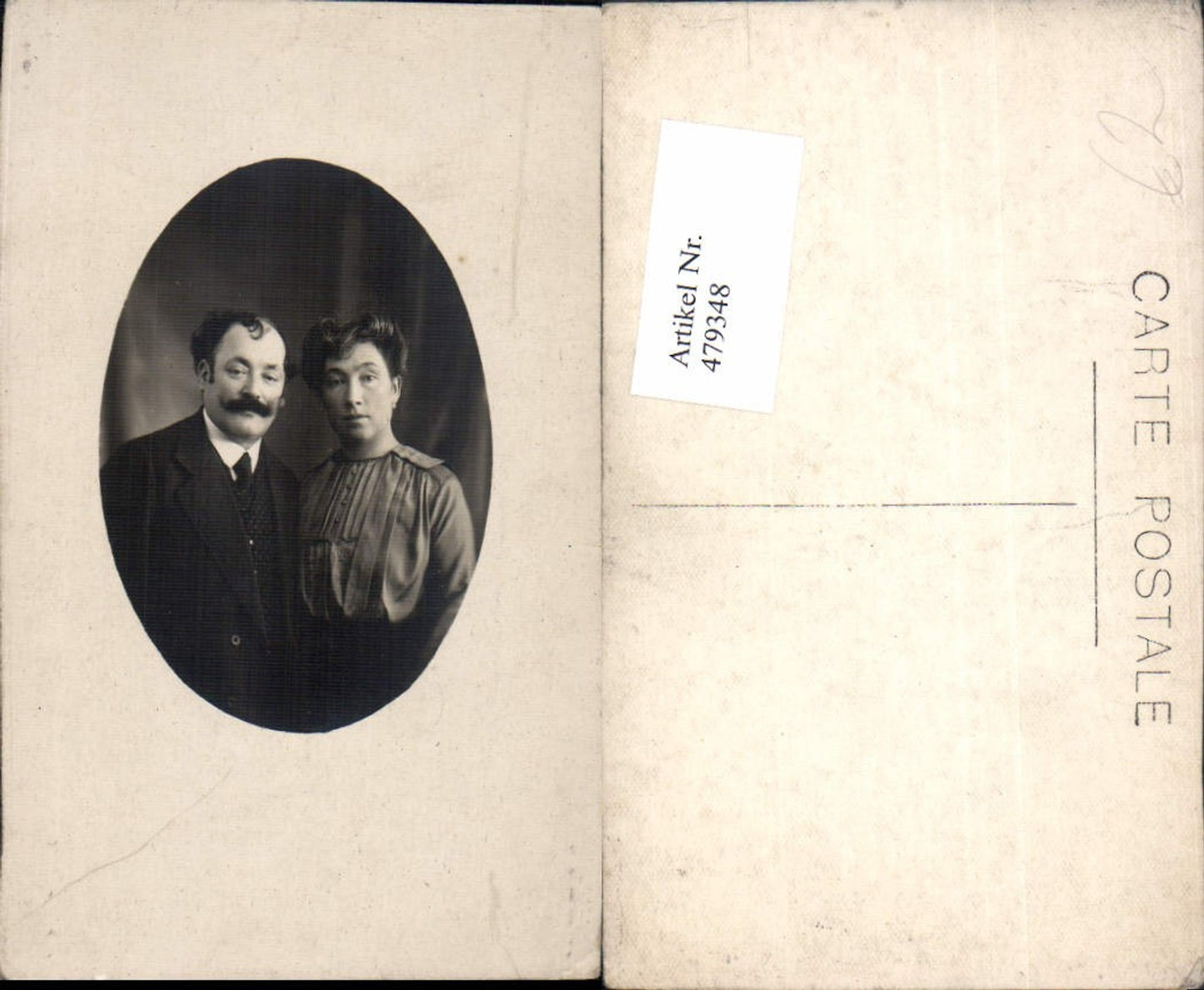 479348,Foto Ak Paar Portrait Passepartout