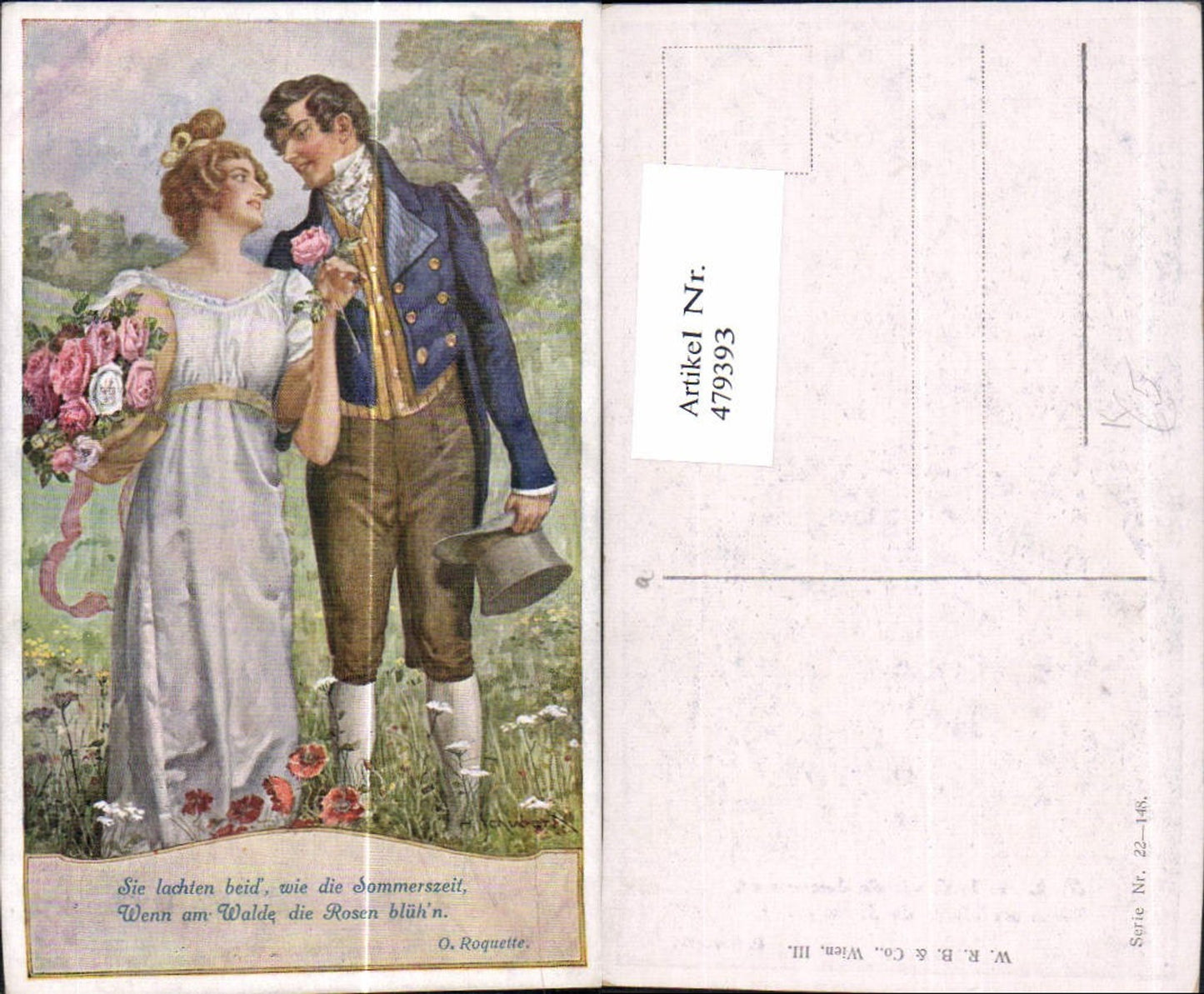 479393,Künstler Ak H. Schubert Paar Liebe Verliebter Blick Spruch O. Roquette