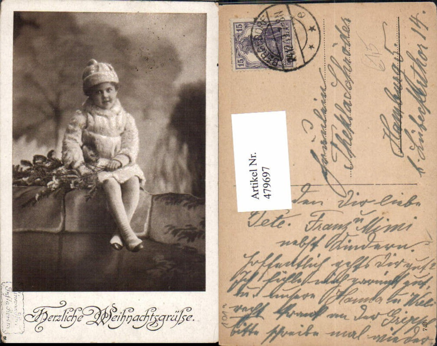 479697,Kind Mädchen Pelzmantel Pelz Haube Weihnachten