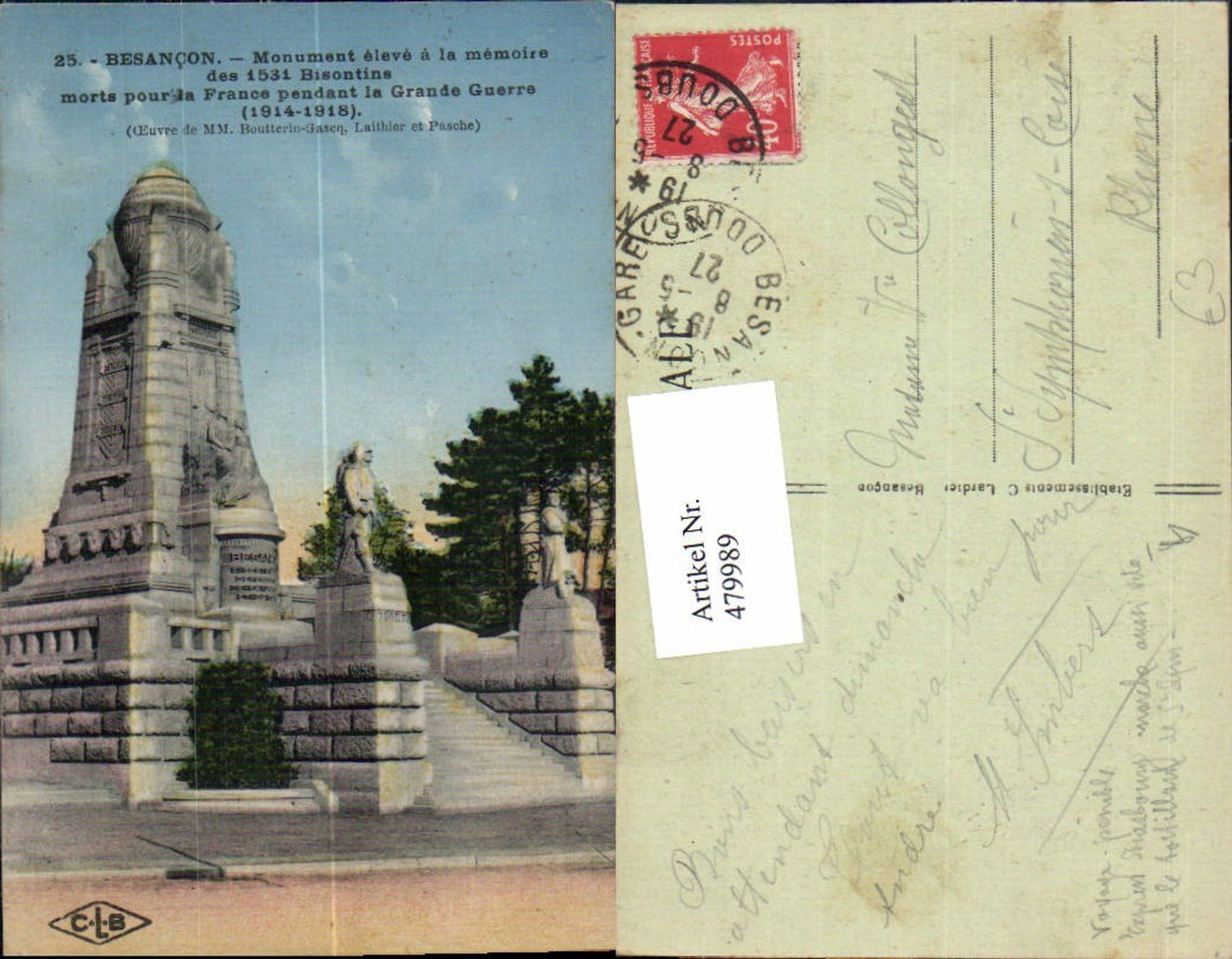 479989,Statue Besancon Monument eleve a la memoire des 1531 Biscontins