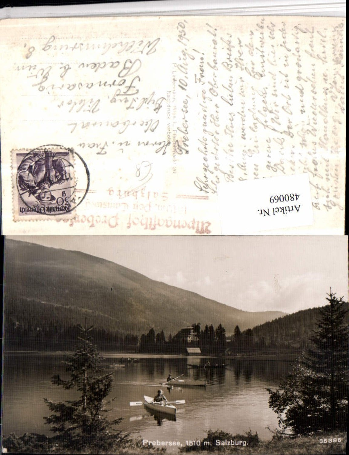 480069,Prebersee See b. Tamsweg Ruderboote