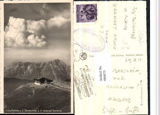 480075,Hochzellerhütte auf d. Schmittenhöhe b. Zell am See Bergkulisse