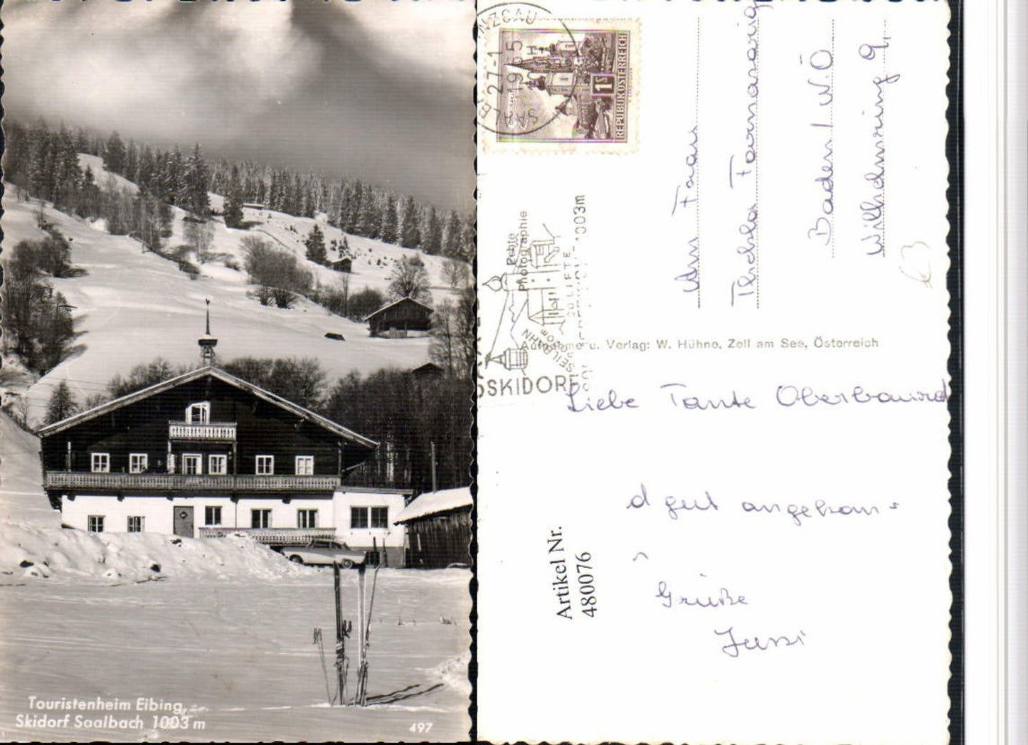 480076,Saalbach Touristenheim Eibing Winterbild