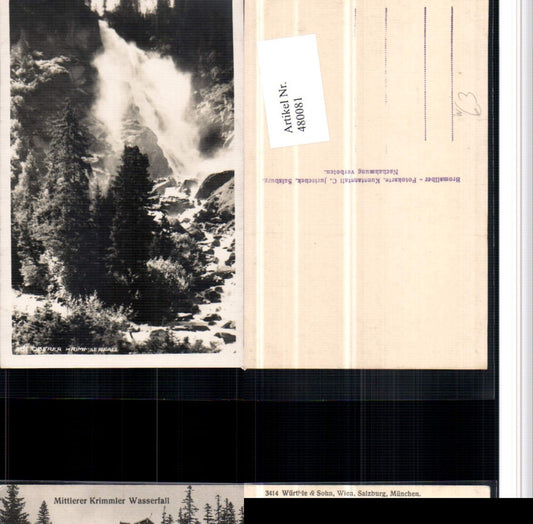 480081,Oberer Krimmlerfall Wasserfall b. Krimml