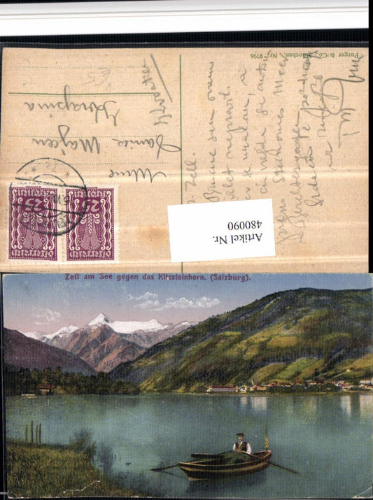 480090,Zell am See Ruderboot geg. Kitzsteinhorn Bergkulisse pub Purger & Co 9796
